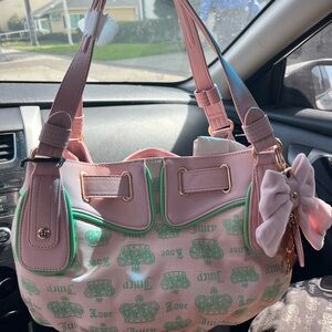 Juicy Couture Pink and Green Women's Bag